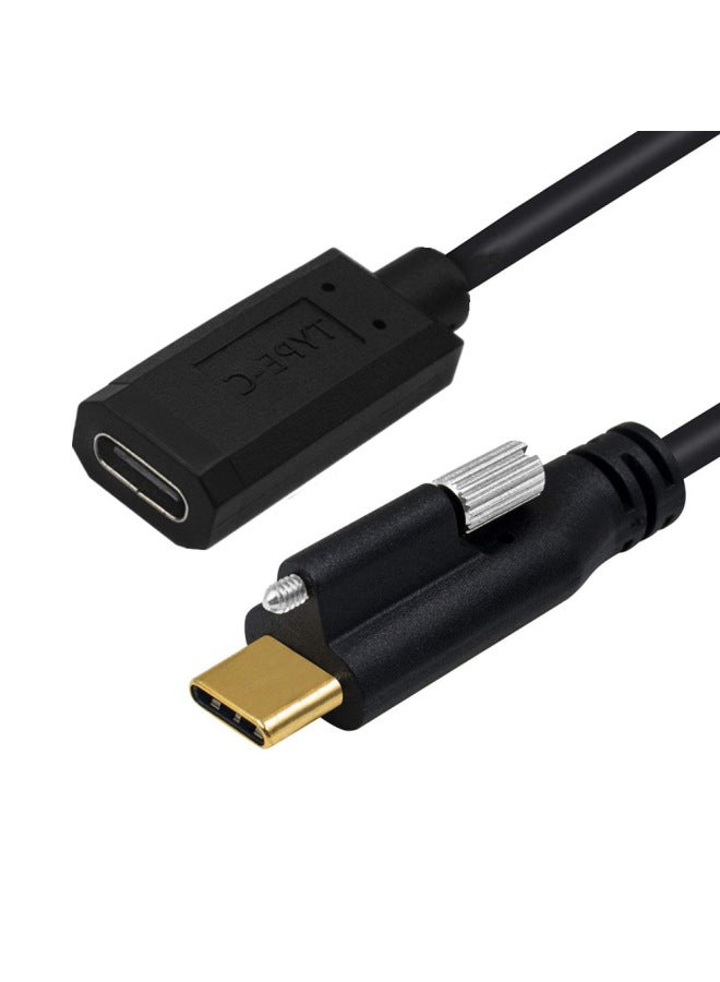 Positive Bend Gold Plated Head Standard 16 Core USB3.1type-C Male To Female With Fixed Screws 10Gpbs Data Cable-Color:C Female Turn C Fair Bending With Double Screws - Image 5